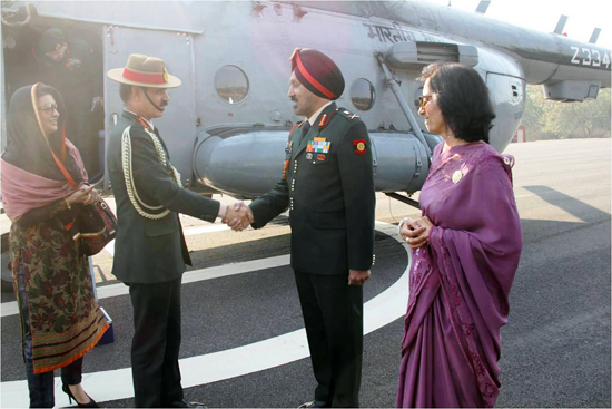 Army chief Gen Dalbir Singh Suhag being received at Western Command Headquarters at Chandi Mandir, Chandigarh on Sunday. Army chief Gen Dalbir Singh Suhag being received at Western Command Headquarters at Chandi Mandir, Chandigarh on Sunday.