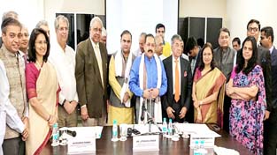 Union Minister Dr Jitendra Singh being felicitated by Indian Merchants' Chamber (IMC), country's oldest Chamber of Commerce & Industry with a history of over 150 years, at Mumbai on Sunday. Union Minister Dr Jitendra Singh being felicitated by Indian Merchants' Chamber (IMC), country's oldest Chamber of Commerce & Industry with a history of over 150 years, at Mumbai on Sunday.