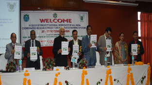 SKUAST-J VC and others releasing a publication during inaugural of 4-day workshop on Tuesday. SKUAST-J VC and others releasing a publication during inaugural of 4-day workshop on Tuesday.
