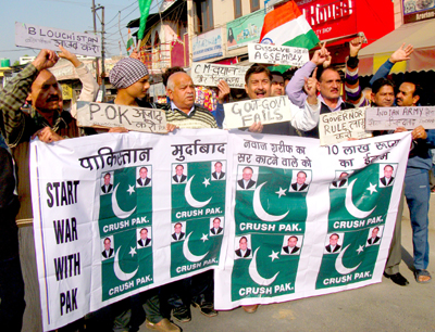 JWAM activists during protest at New Plot in Jammu. JWAM activists during protest at New Plot in Jammu.
