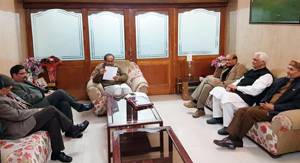 MMJHS delegation during meeting with DyCM Dr Nirmal Singh at Jammu on Thursday. MMJHS delegation during meeting with DyCM Dr Nirmal Singh at Jammu on Thursday.