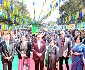 Union Minister Dr Jitendra Singh at the celebration of “Fusion feast” organized by the Ministry of Northeast /DoNER to celebrate the festival of Bihu along with Lohri, Makar Sankranti and Pongal, at Dilli Haat, New Delhi on Friday. Union Minister Dr Jitendra Singh at the celebration of “Fusion feast” organized by the Ministry of Northeast /DoNER to celebrate the festival of Bihu along with Lohri, Makar Sankranti and Pongal, at Dilli Haat, New Delhi on Friday.