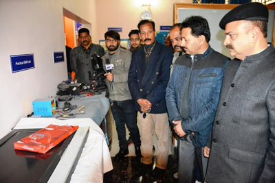 Vice president, J&K BJP, Yudhvir Sethi taking stock of teaching-learning arrangements at a skill development centre in Jammu. Vice president, J&K BJP, Yudhvir Sethi taking stock of teaching-learning arrangements at a skill development centre in Jammu.