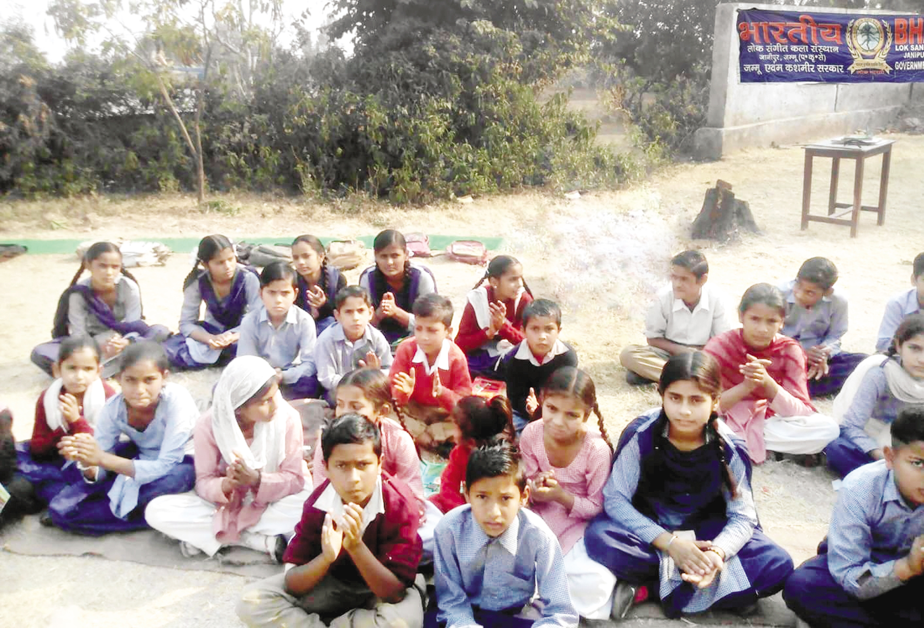 Students of GMS Kot witnessing the play ‘Ladli’ staged by BLSKS in the school premises. Students of GMS Kot witnessing the play ‘Ladli’ staged by BLSKS in the school premises.