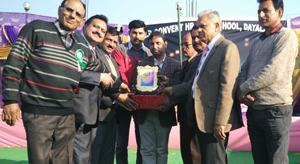 Dignitaries during Annual Day celebration at Cambridge Convent at Jammu. Dignitaries during Annual Day celebration at Cambridge Convent at Jammu.