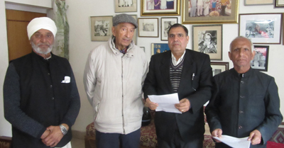 Senior NCP leaders posing after a party meeting at Jammu. Senior NCP leaders posing after a party meeting at Jammu.
