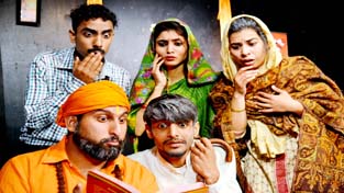 A scene from the play ‘Poorav Aur Paschim’ presented by Natrang A scene from the play ‘Poorav Aur Paschim’ presented by Natrang