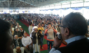 Deputy Chief Minister Dr Nirmal Singh addressing a gathering at Billawar on Wednesday. Deputy Chief Minister Dr Nirmal Singh addressing a gathering at Billawar on Wednesday.