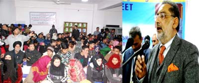 Minister for Finance Dr Haseeb Drabu addressing a gathering in Srinagar on Tuesday. Minister for Finance Dr Haseeb Drabu addressing a gathering in Srinagar on Tuesday.