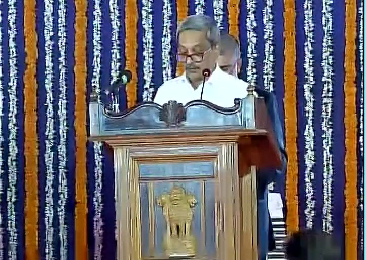 Manohar Parrikar sworn in as Chief Minister of Goa Manohar Parrikar sworn in as Chief Minister of Goa
