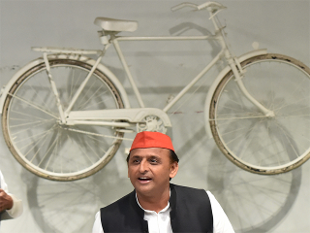 Akhilesh's cycle punctured by BJP Akhilesh's cycle punctured by BJP