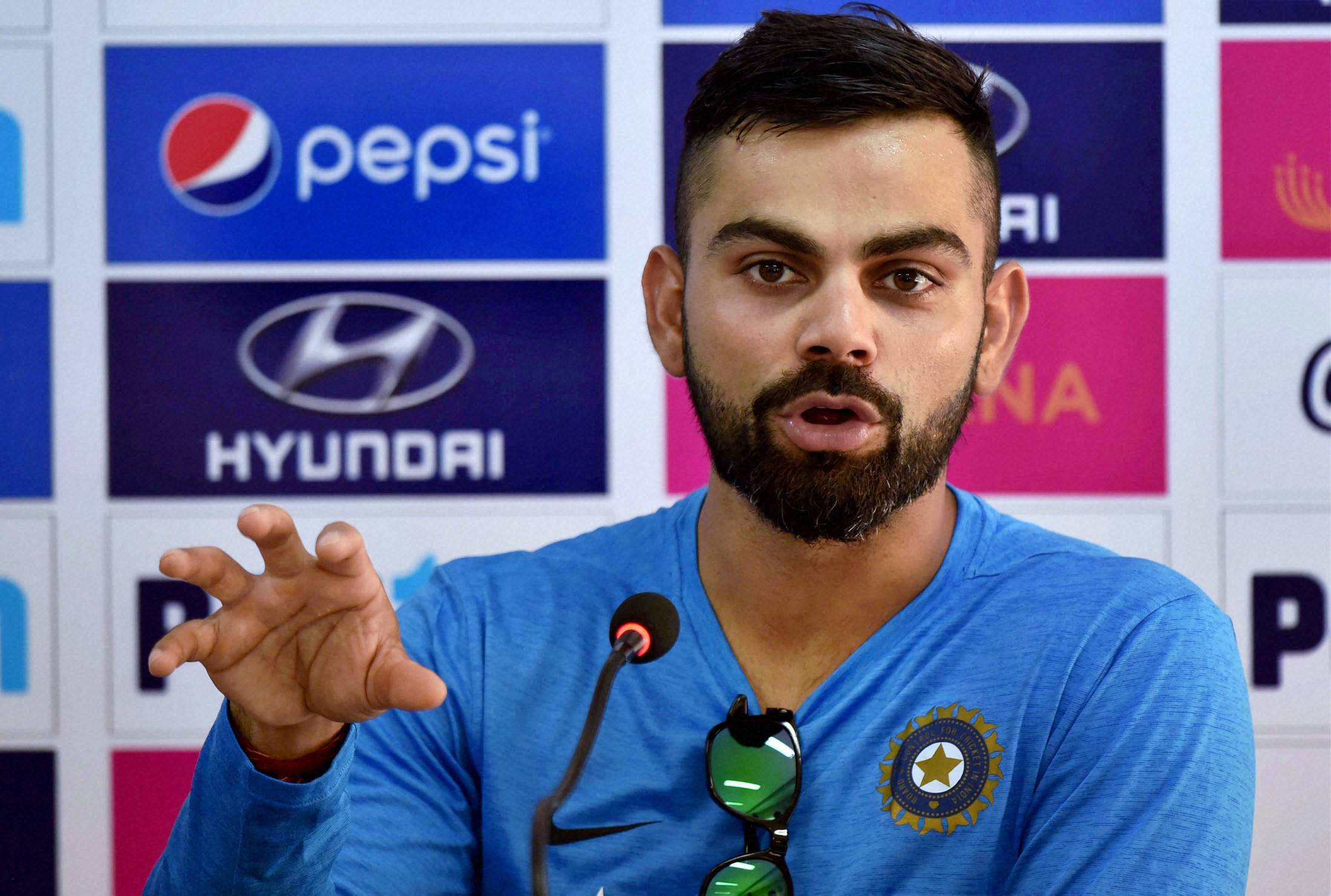 India's Captain Virat Kohli addressing a press conference