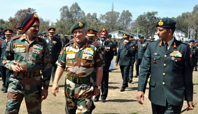 Army chief Gen Bipin Rawat alongwith GOC-in-C Lt Gen Surinder Singh at Western Command Headquarters on Saturday. Army chief Gen Bipin Rawat alongwith GOC-in-C Lt Gen Surinder Singh at Western Command Headquarters on Saturday.