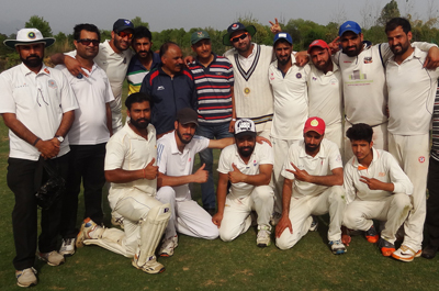 Players of Sports Council XI posing for a photograph after registering win in Chief Minister’s Cricket Cup. Players of Sports Council XI posing for a photograph after registering win in Chief Minister’s Cricket Cup.