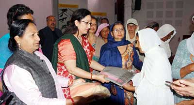 Veer Naries being provided gifts during a function at Samba. Veer Naries being provided gifts during a function at Samba.