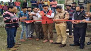 SDPO inaugurating Volleyball Tourney at Mendhar on Wednesday. SDPO inaugurating Volleyball Tourney at Mendhar on Wednesday.