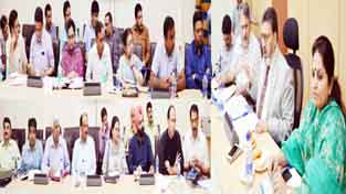 Minister for Education Syed Mohammad Altaf Bukhari and MoS Education Priya Sethi chairing a meeting in Jammu on Tuesday. Minister for Education Syed Mohammad Altaf Bukhari and MoS Education Priya Sethi chairing a meeting in Jammu on Tuesday.