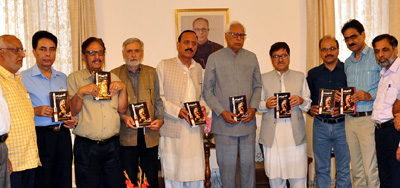 Governor N N Vohra and others releasing “Ag ne Par” in Jammu on Thursday. Governor N N Vohra and others releasing “Ag ne Par” in Jammu on Thursday.