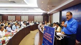 Union Minister Dr Jitendra Singh addressing a conclave of Health Ministers of the eight States of North-Eastern region, at Guwahati on Tuesday. Union Minister Dr Jitendra Singh addressing a conclave of Health Ministers of the eight States of North-Eastern region, at Guwahati on Tuesday.