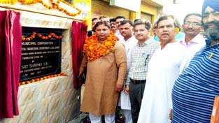 MLA Sat Sharma inaugurating construction works at Sharika Vihar. MLA Sat Sharma inaugurating construction works at Sharika Vihar.