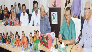 Minister for Industries and Commerce Chander Parkash Ganga chairing a meeting in Jammu on Thursday. Minister for Industries and Commerce Chander Parkash Ganga chairing a meeting in Jammu on Thursday.