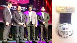 Sanjay Aggarwal and Kanav Aggarwal MD and CEO respectively receiving award on behalf of dealership at Sydney. Sanjay Aggarwal and Kanav Aggarwal MD and CEO respectively receiving award on behalf of dealership at Sydney.