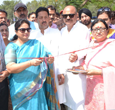 Minister of State for Education, Priya Sethi during inauguration of three day Modi festival at Jammu on Saturday. Minister of State for Education, Priya Sethi during inauguration of three day Modi festival at Jammu on Saturday.