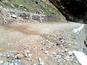 A view of Gandoh-Jaie-Bhaderwah road abandoned by JKPCC and R&B. A view of Gandoh-Jaie-Bhaderwah road abandoned by JKPCC and R&B.