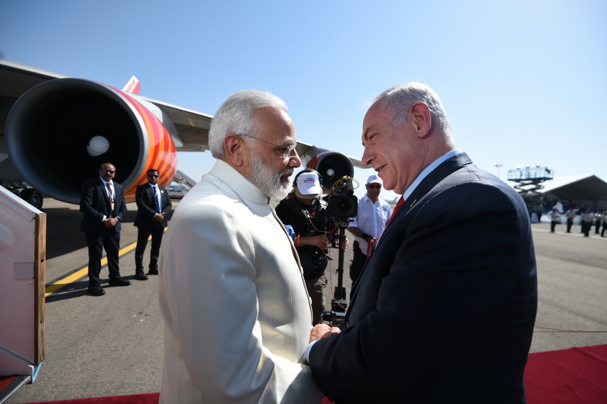 Modi receives extraordinary welcome as he begins path-breaking visit to Israel Modi receives extraordinary welcome as he begins path-breaking visit to Israel