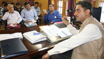 DDC Kupwara Khalid Jhangir chairing a meeting. DDC Kupwara Khalid Jhangir chairing a meeting.