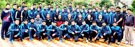 Campers posing along with National Chief Coach Kuldeep Handoo and other officials during concluding ceremony of Coaching Camp for Senior Indian Wushu team. Campers posing along with National Chief Coach Kuldeep Handoo and other officials during concluding ceremony of Coaching Camp for Senior Indian Wushu team.