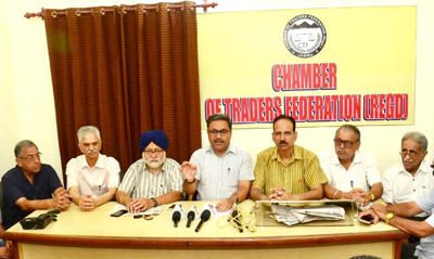 CTF president, Neeraj Anand addressing press conference in Jammu on Saturday. — Excelsior/ Rakesh CTF president, Neeraj Anand addressing press conference in Jammu on Saturday. — Excelsior/ Rakesh