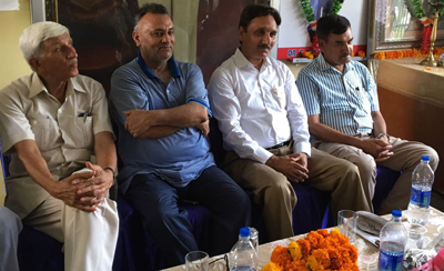 Guests during felicitation function by SC/ST Retired Employees Forum. Guests during felicitation function by SC/ST Retired Employees Forum.