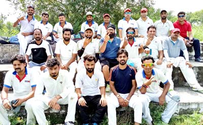 Media-XI CC players posing for a group photograph after registering win in the opening match of Triangular Series. Media-XI CC players posing for a group photograph after registering win in the opening match of Triangular Series.