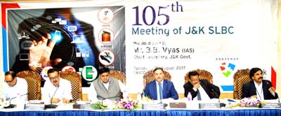 Chief Secretary BB Vyas presiding over SLBC meeting on Tuesday. Chief Secretary BB Vyas presiding over SLBC meeting on Tuesday.