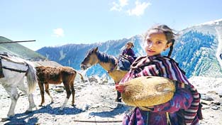 A Gujjar Dera under migration. A Gujjar Dera under migration.