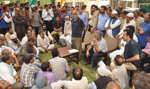 Minister for Public Works, Naeem Akhtar addressing a gathering at Ramban. Minister for Public Works, Naeem Akhtar addressing a gathering at Ramban.