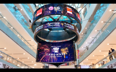LG’s landmark Signage on display. LG’s landmark Signage on display.