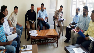 DC Rajouri chairing a meeting on Wednesday. DC Rajouri chairing a meeting on Wednesday.
