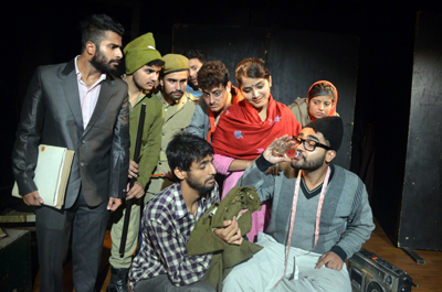 A scene from the play ‘Overcoat’. A scene from the play ‘Overcoat’.