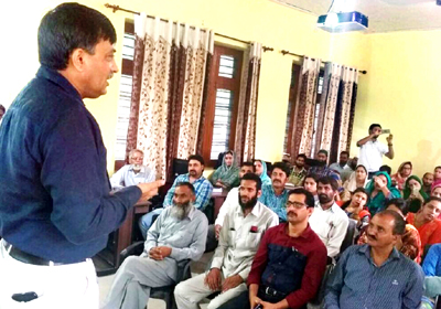 BJP MLC, Vibodh Gupta addressing a gathering at GBHSS Rajouri on Thursday. BJP MLC, Vibodh Gupta addressing a gathering at GBHSS Rajouri on Thursday.