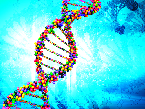 Digital illustration of a dna
