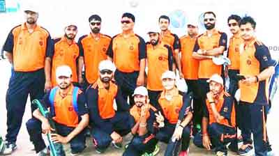 J&K Physically Challenged cricket team posing for a group photograph after sealing berth in the semifinals at Vadodara in Gujarat. J&K Physically Challenged cricket team posing for a group photograph after sealing berth in the semifinals at Vadodara in Gujarat.