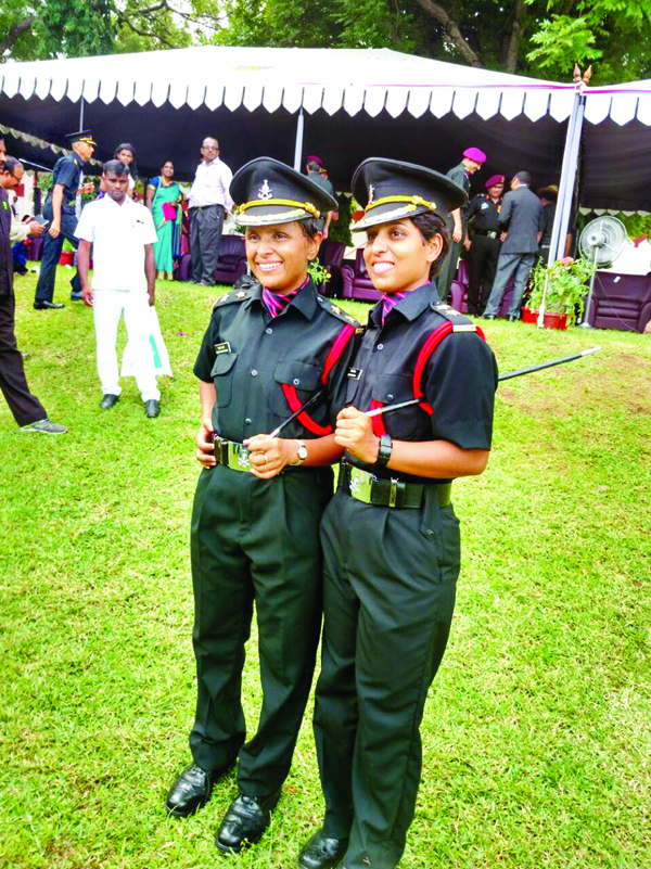Army widows Swati and Nidhi, who were inducted as Lieutenants on Saturday. Army widows Swati and Nidhi, who were inducted as Lieutenants on Saturday.