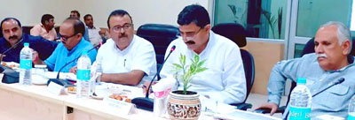 MP Jugal Kishore Sharma chairing DISHA meeting at Samba. MP Jugal Kishore Sharma chairing DISHA meeting at Samba.