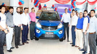 Tata Nexon being launched in Jammu. Tata Nexon being launched in Jammu.