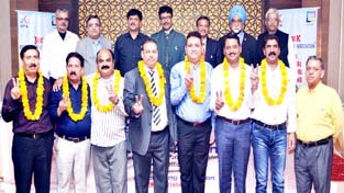 Newly elected office bearers of JKOPA posing for a group photograph at Jammu. Newly elected office bearers of JKOPA posing for a group photograph at Jammu.