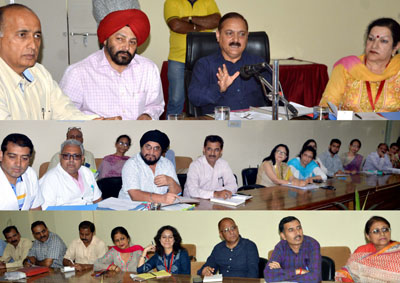 Principal Secretary Health & Medical Education, Dr Pawan Kotwal chairing a meeting on Thursday. Principal Secretary Health & Medical Education, Dr Pawan Kotwal chairing a meeting on Thursday.