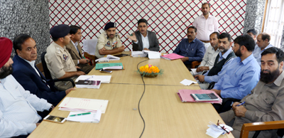 DDC Kupwara, Khalid Jahangir, chairing a disaster preparedness meeting at Kupwara. DDC Kupwara, Khalid Jahangir, chairing a disaster preparedness meeting at Kupwara.