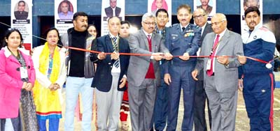 Divisional Commissioner MK Bhandari declaring open 9th State Speedball C'ship in Jammu. Divisional Commissioner MK Bhandari declaring open 9th State Speedball C'ship in Jammu.